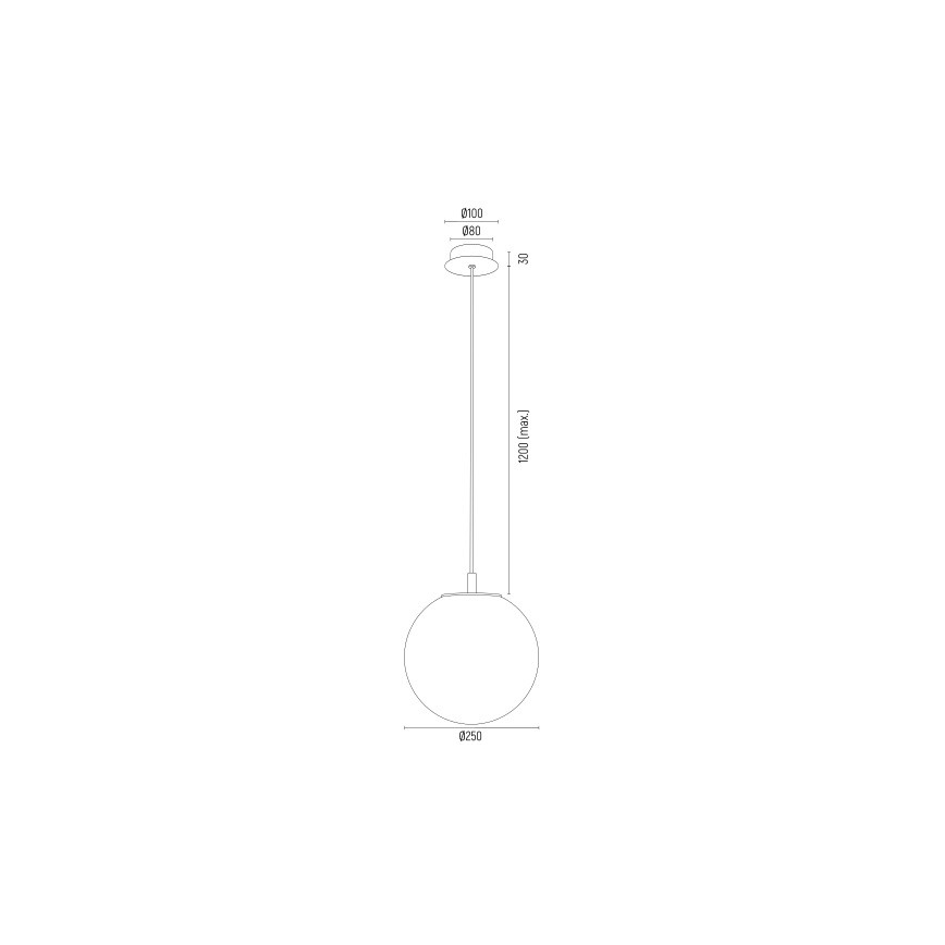 Argon 8447 - Hanglamp aan een koord ALMIROS 1xE27/15W/230V diameter 25 cm albast goud