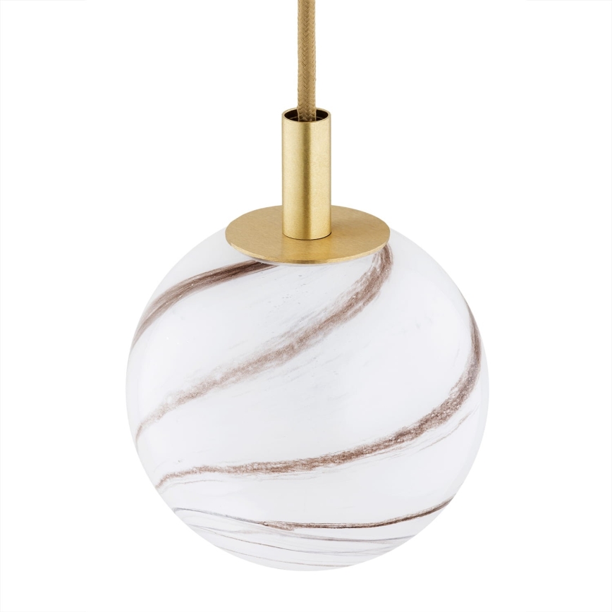 Argon 8450 - Hanglamp aan een koord ALMIROS 1xE14/7W/230V diameter 12 cm albast goud