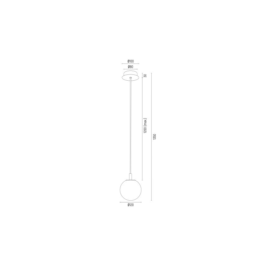 Argon 8450 - Hanglamp aan een koord ALMIROS 1xE14/7W/230V diameter 12 cm albast goud