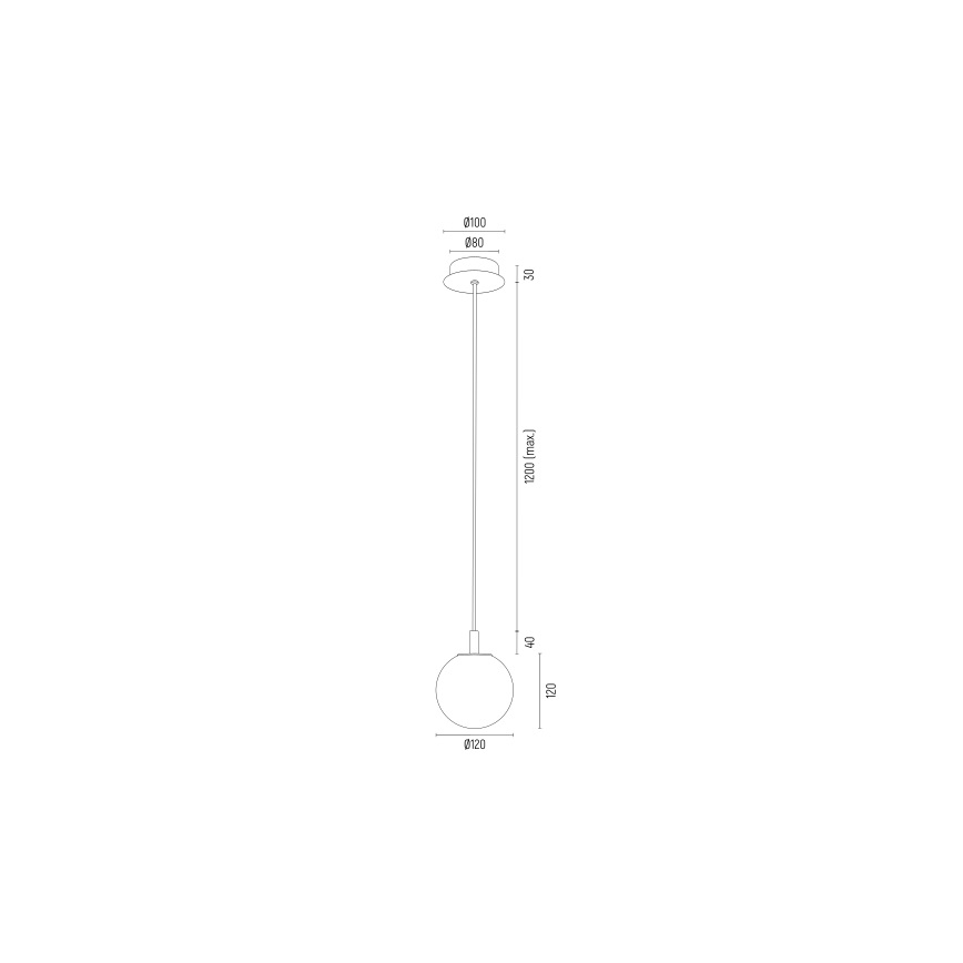 Argon 8506 - Hanglamp aan een koord PALOMA 1xE14/7W/230V diameter 12 cm goud/wit