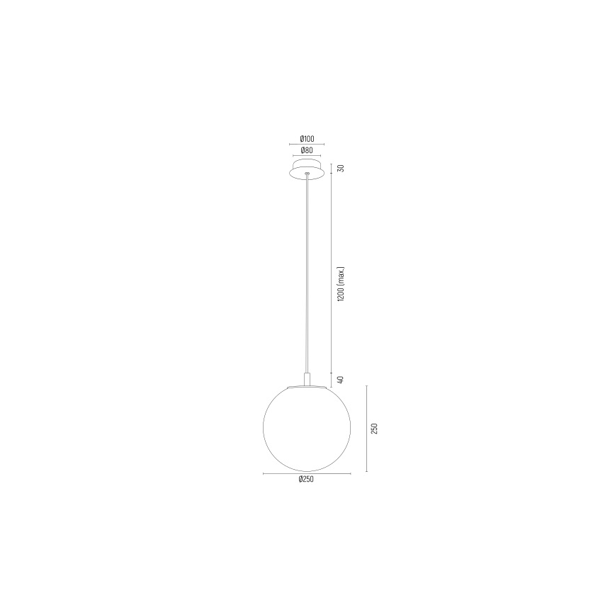 Argon 8513 - Hanglamp aan een koord PALOMA 1xE27/15W/230V diameter 25 cm goud/zwart