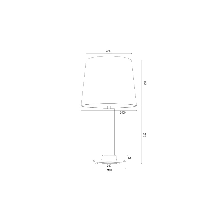 Argon 8540 - Lampe de table HAMPTON 1xE27/15W/230V 57 cm blanc