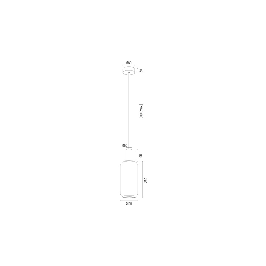 Argon 8563 - Hanglamp aan een koord SAGUNTO PLUS 1xE27/15W/230V diameter 14 cm zwart