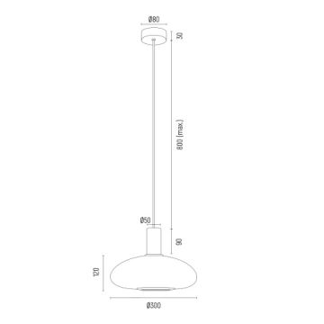 Argon 8565 - Hanglamp aan een koord SAGUNTO PLUS 1xE27/15W/230V diameter 30 cm zwart