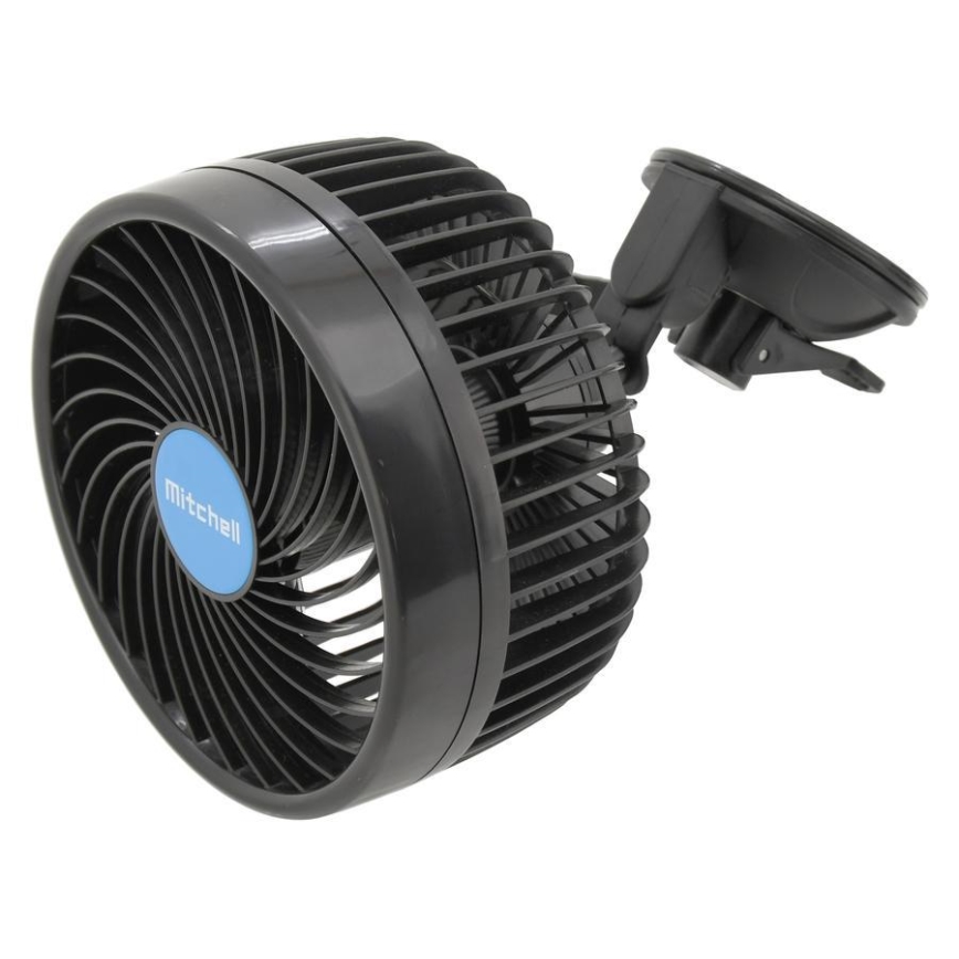 Autoventilator met zuignap 9W/12V zwart