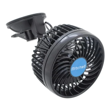 Autoventilator op een zuignap 4W/12V zwart