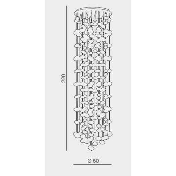 Azzardo AZ1296 - Plafondlamp LUVIA 9xGU10/50W/230V