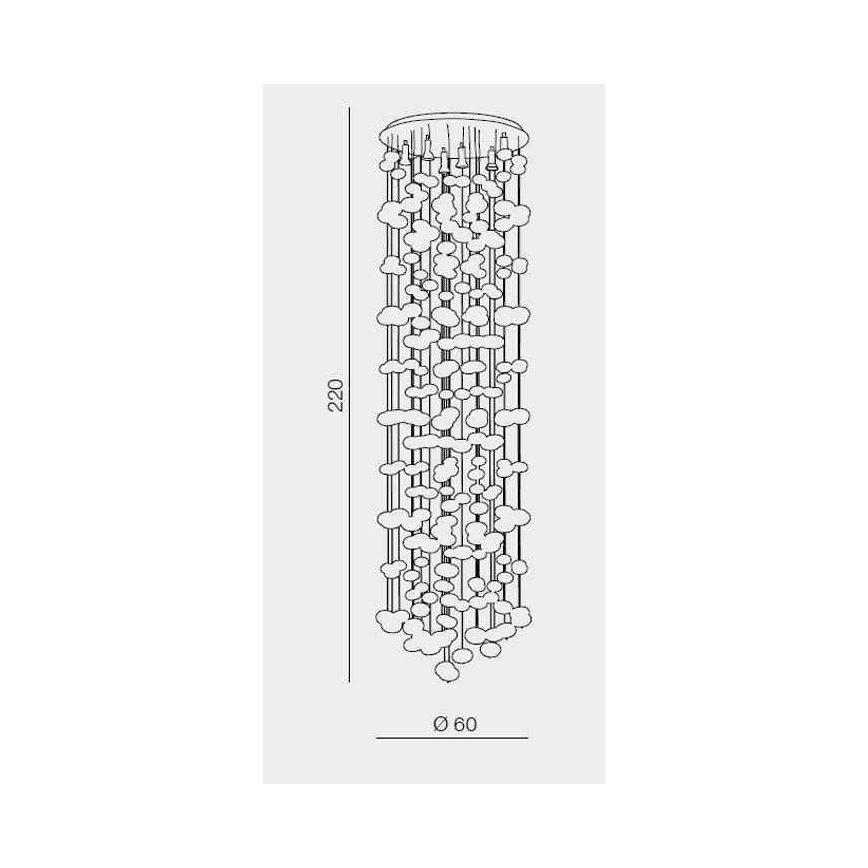 Azzardo AZ1296 - Plafondlamp LUVIA 9xGU10/50W/230V