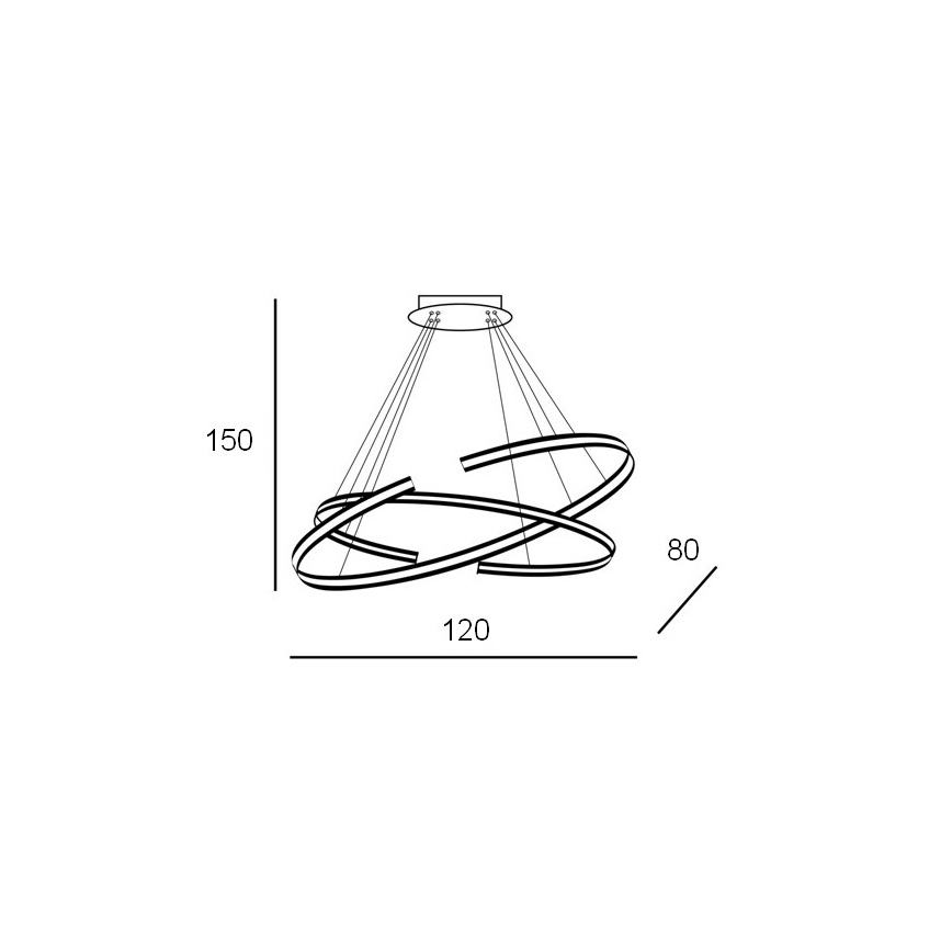 Azzardo AZ3356 - Suspension dimmable LED avec fil ALESSIA LED/100W/230V