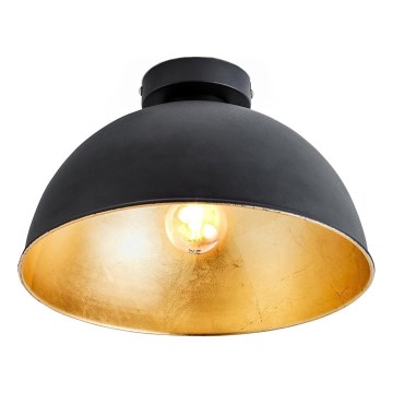 B.K. Licht 1322 - Plafondlamp 1xE27/60W/230V zwart/goud