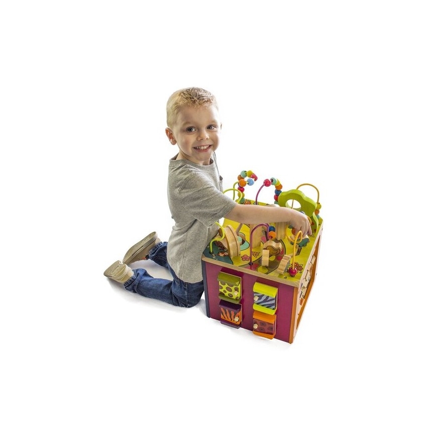 B-Toys - Cube interactif Zoo figuier caoutchouc