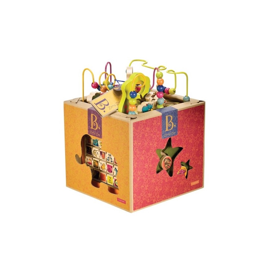 B-Toys - Cube interactif Zoo figuier caoutchouc