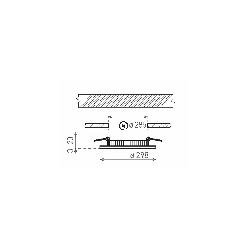 Badkamer LED Inbouw Lamp VEGA LED/24W/230V 3800K IP44