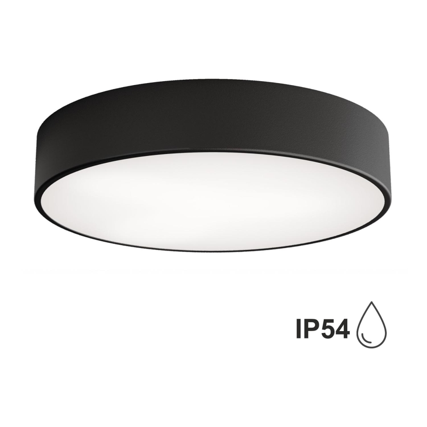 Badkamer plafondlamp CLEO 3xE27/24W/230V d. 40 cm zwart IP54