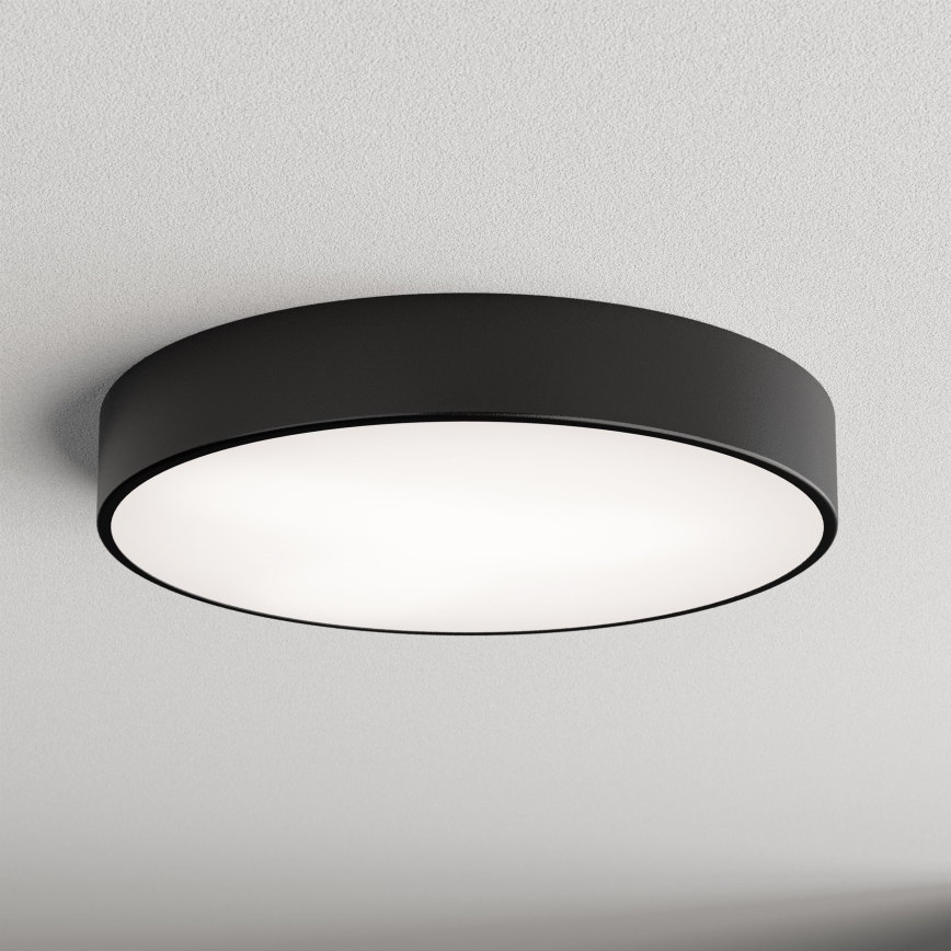 Badkamer plafondlamp CLEO 4xE27/24W/230V diameter 50 cm zwart IP54