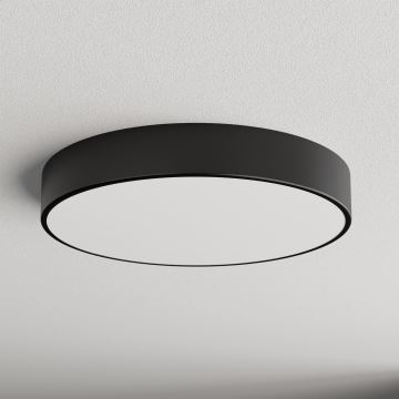 Badkamer plafondlamp CLEO 4xE27/24W/230V diameter 50 cm zwart IP54