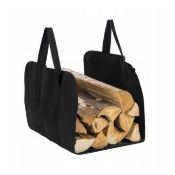 Bag voor haard hout 100x45 cm zwart