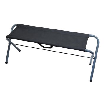 Banc de camping pliable noir/gris