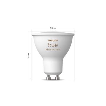 Basis set Philips Hue WHITE AND COLOR AMBIANCE 3xGU10/4,2W/230V 2000-6500K + Een apparaat om te verbinden