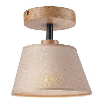 Bevestigde hanglamp ANTONIO 1xE14/60W/230V beige/eiken