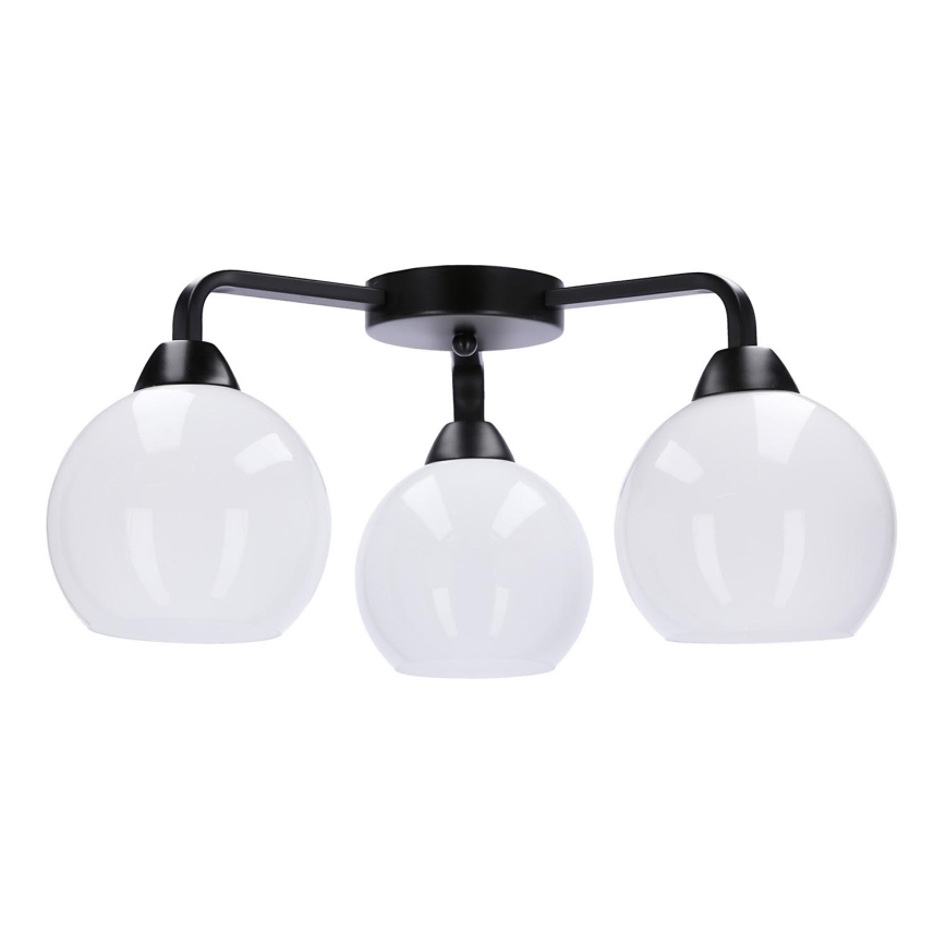 Bevestigde hanglamp CALDERA 3xE27/60W/230V zwart