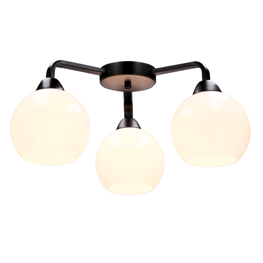 Bevestigde hanglamp CALDERA 3xE27/60W/230V zwart