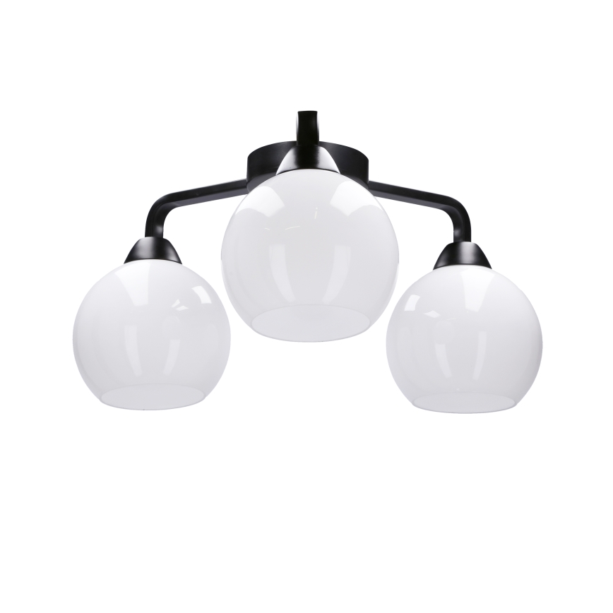 Bevestigde hanglamp CALDERA 3xE27/60W/230V zwart