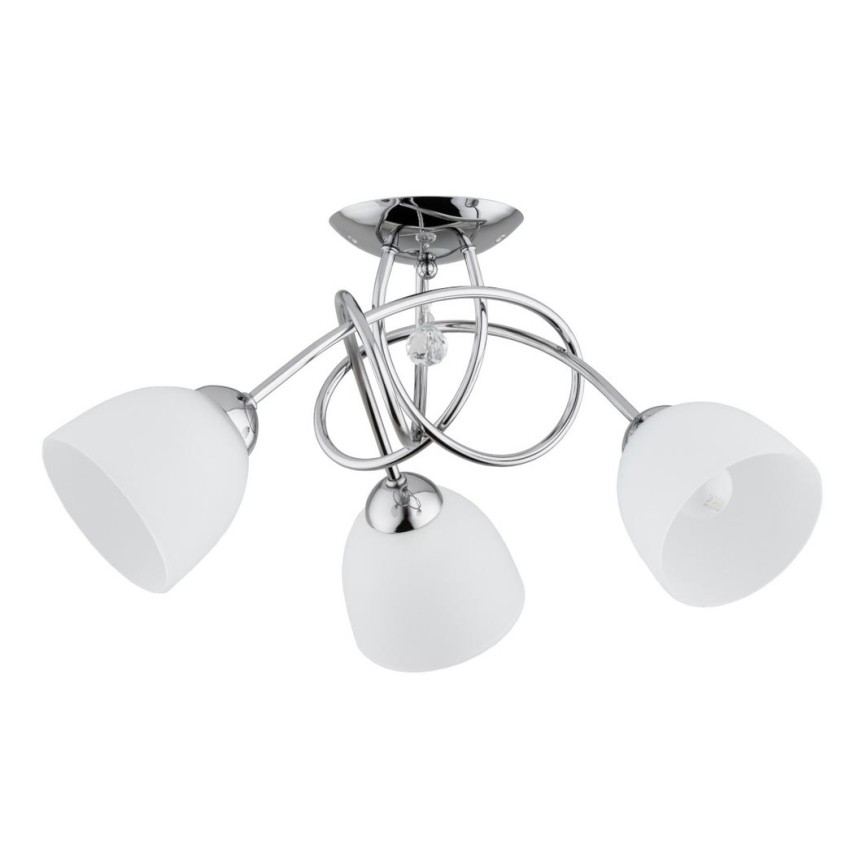 Bevestigde hanglamp MODENA 3xE27/60W/230V chroom/wit