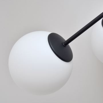 Bevestigde hanglamp MOON 6xE27/15W/230V zwart