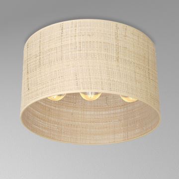 Bevestigde hanglamp RATTAN 3xE27/60W/230V rotan