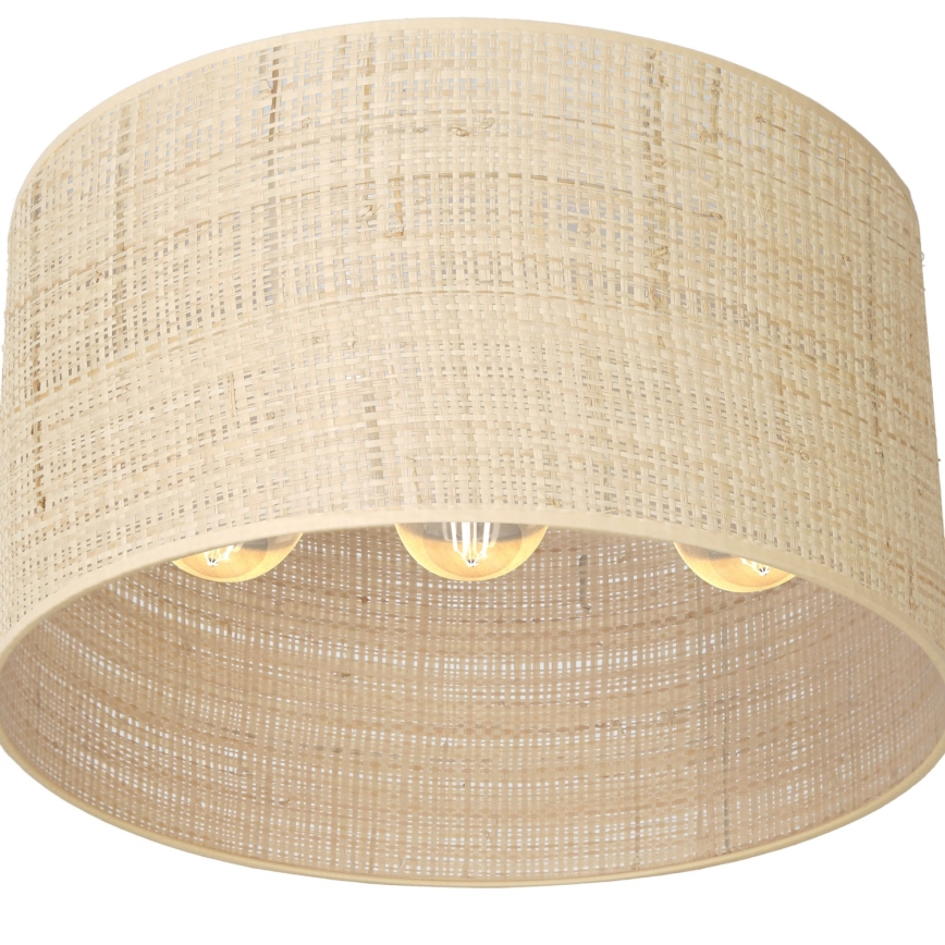 Bevestigde hanglamp RATTAN 3xE27/60W/230V rotan