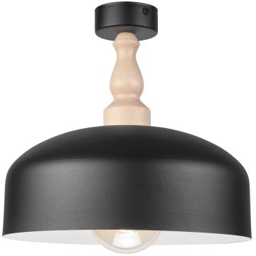 Bevestigde hanglamp RINA 1xE27/15W/230V zwart/beuken