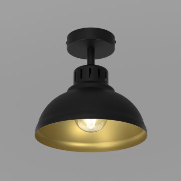 Bevestigde hanglamp SVEN 1xE27/15W/230V zwart/goud