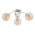 Bevestigde hanglamp TEVI 3xE27/60W/230V glanzend chroom/beige