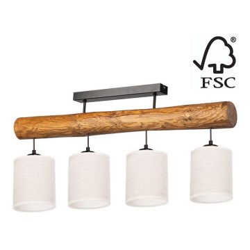 Bevestigde hanglamp TRENO 4xE27/25W/230V Dennenboom – FSC gecertificeerd