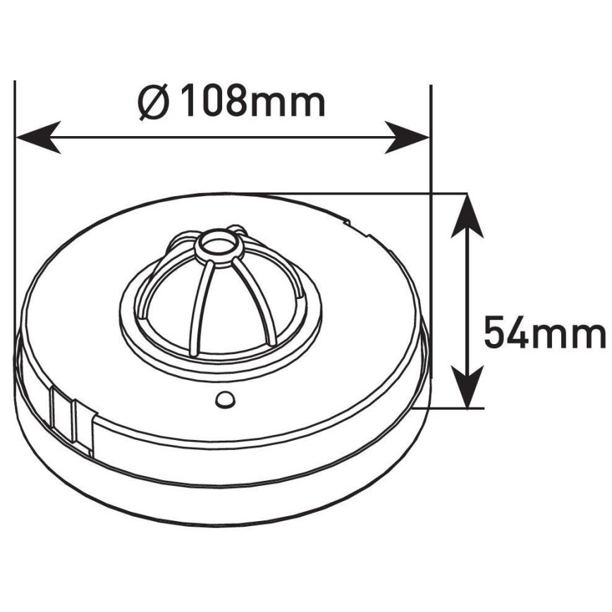 Bewegingssensor 360° 1200W/230V wit