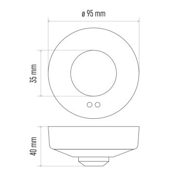 Bewegingssensor microgolven MW B 360° 1200W/230V wit