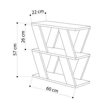 Bijzettafel LAZENA 57x60 cm beige