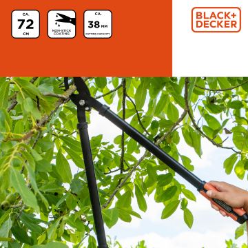 BLACK+DECKER - Sécateur de jardin 720 mm