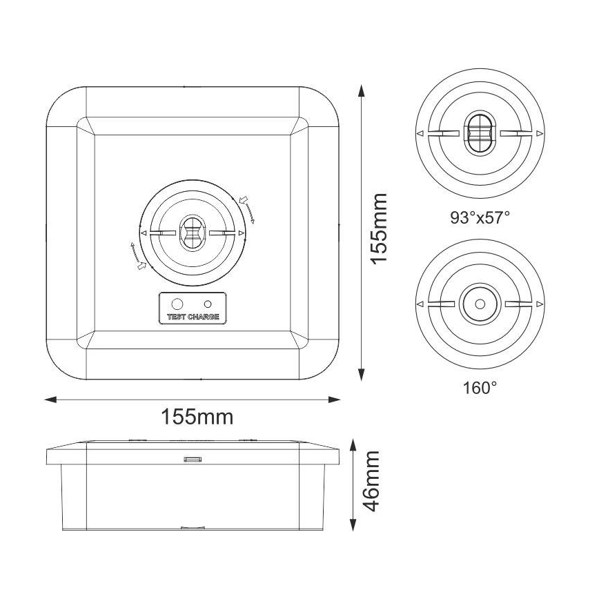 Bloc de secours LED/2W/230V IP65 6000K