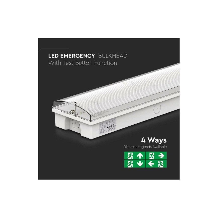 Bloc de secours LED EMERGENCY EXIT LED/3W/230V 6400K IP65