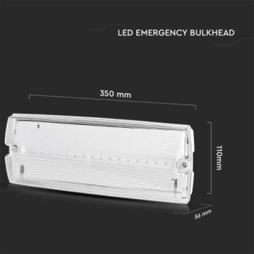 Bloc de secours LED EMERGENCY EXIT LED/3W/230V 6400K IP65