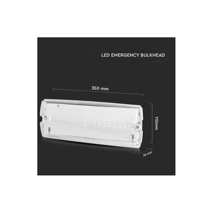 Bloc de secours LED EMERGENCY EXIT LED/3W/230V 6400K IP65