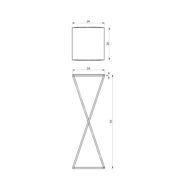 Bloemen standaard 70x24 cm zwart