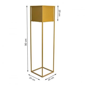 Bloemenstandaard 90x24 cm goud