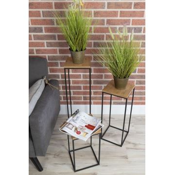 Bloemenstandaard BASICLOFT 40x24 zwart/bruin