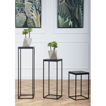 Bloemenstandaard BASICLOFT 80x24 zwart