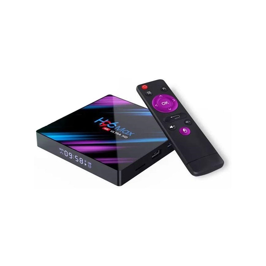 Boîtier Smart TV Android 7 4K HD Wifi Télécommande Noir