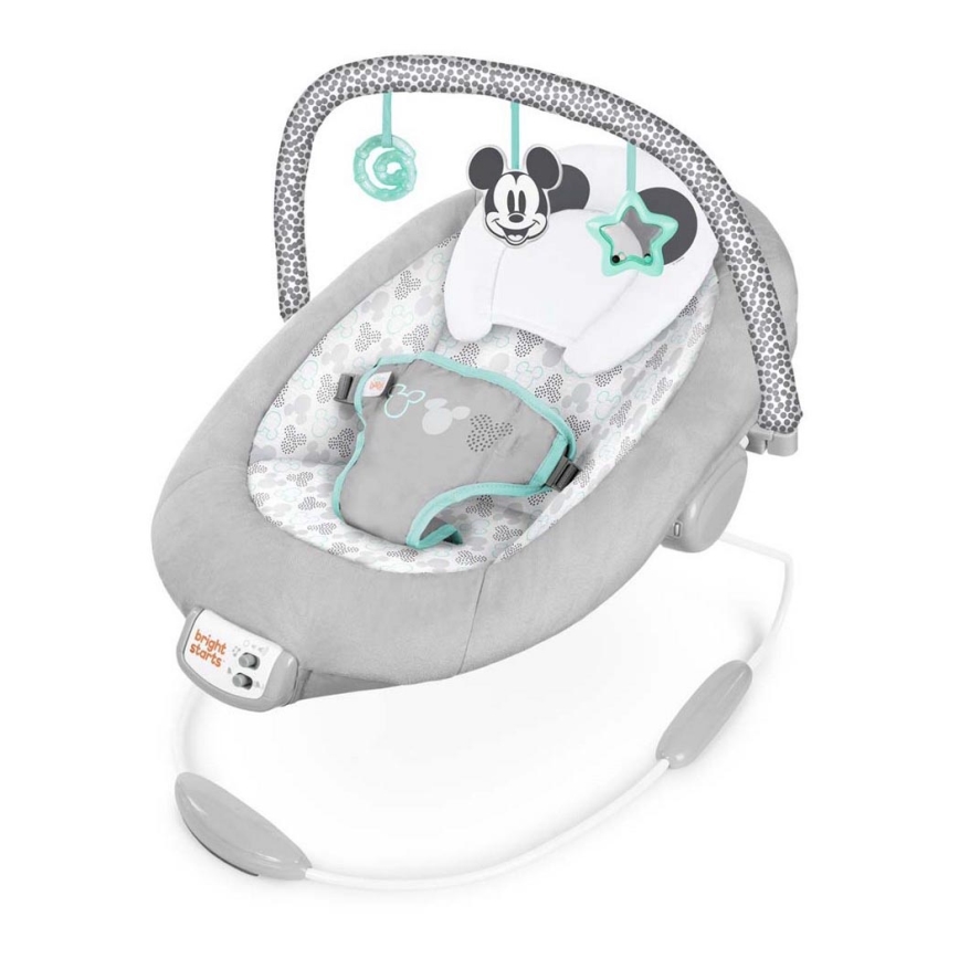 Bright Starts - Chaise longue vibrante pour bébé avec une mélodie MICKEY MOUSE