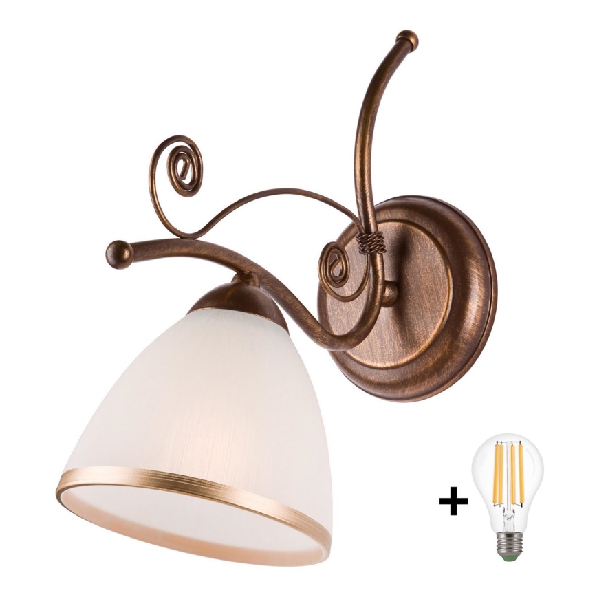 Brilagi - Applique murale LED ANTICO 1xE27/60W/230V bronze patiné